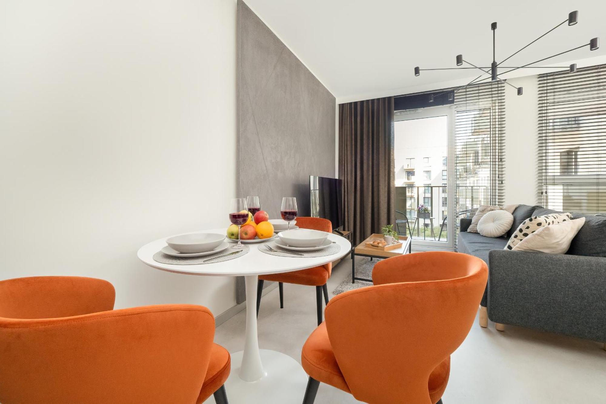 Luksusowe Studio W Lodzi Z Biurkiem, Balkonem I Klimatyzatorem By Renters Prestige Exterior foto