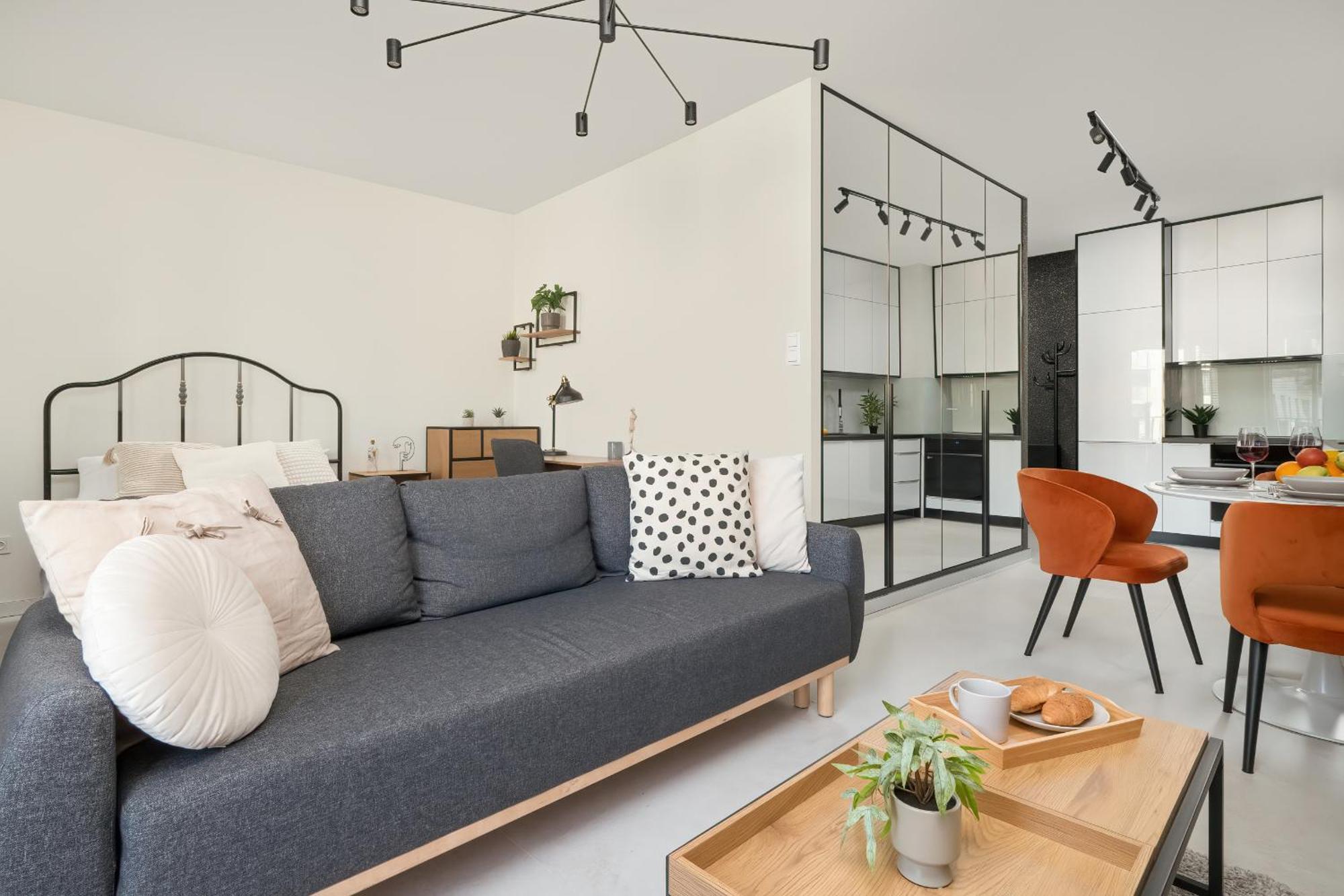 Luksusowe Studio W Lodzi Z Biurkiem, Balkonem I Klimatyzatorem By Renters Prestige Exterior foto